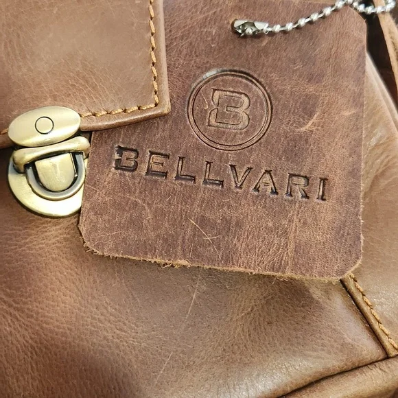 Bellvari Brown Leather Backpack - Picture 7 of 13